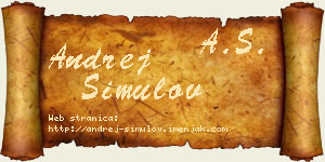 Andrej Simulov vizit kartica